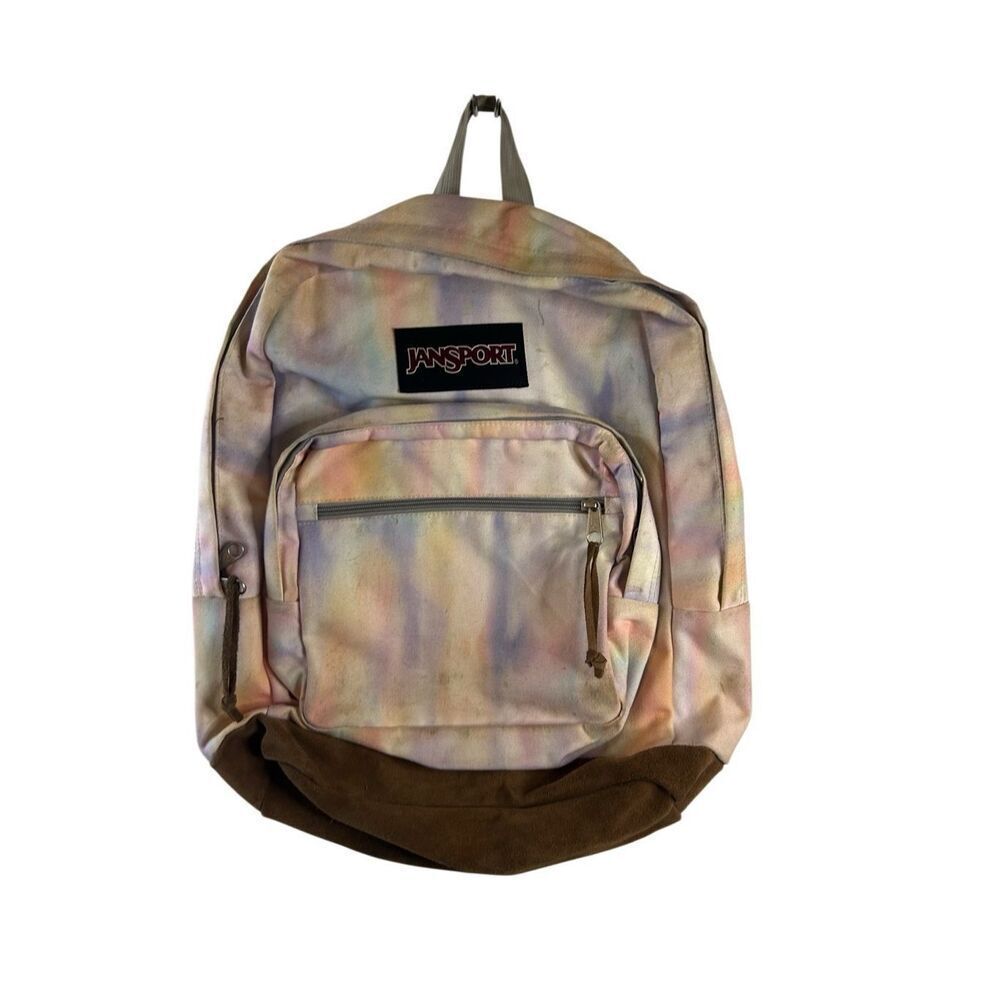 Jansport originals suede bottom zippers tie dye‎ discoloration 16"x20"